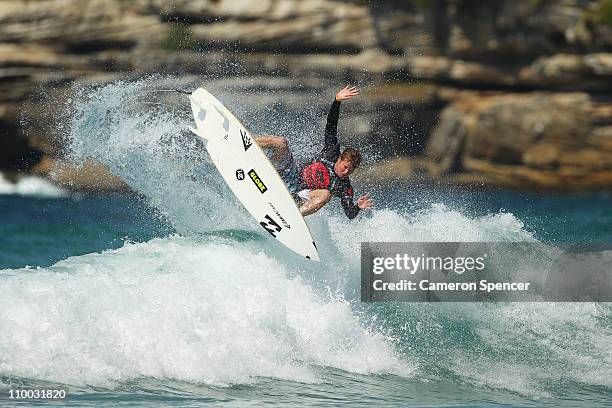 Taj Burrow of Australia competes in the heats of the Boost Mobile Surfsho at Bondi Beach on March 13, 2011 in Sydney, Australia.