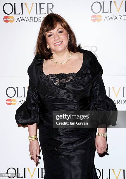 Charlotte St. Martin poses in the press room during The Olivier Awards 2011 at Theatre Royal on March 13, 2011 in London, England.