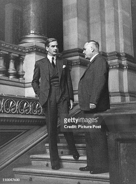 British Foreign Secretary Anthony Eden with diplomat Ivan Maisky , the Soviet ambassador to the United Kingdom, 1943. Original Publication : Picture...