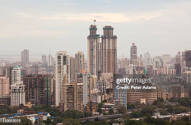 central mumbai (bombay) skyline, india - mumbai central stock pictures, royalty-free photos & images