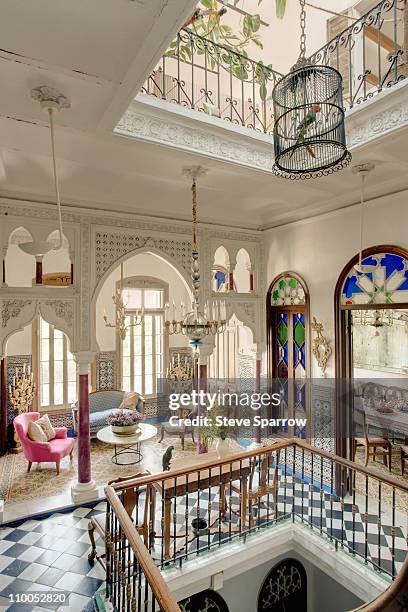 beautiful moroccan style townhouse - tangier stock pictures, royalty-free photos & images