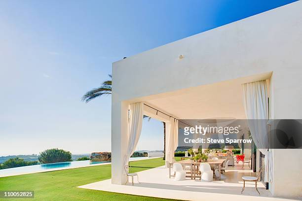 beautiful terrace in luxury villa, spain - house spain stock-fotos und bilder