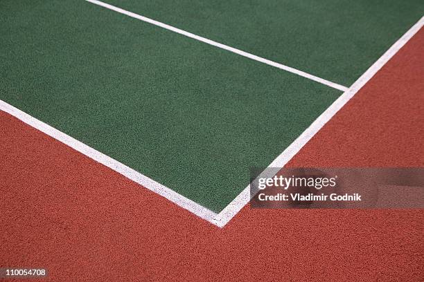 empty tennis court - tennis court ストックフォトと画像