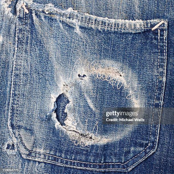 worn out jean pocket - shirt pocket stock pictures, royalty-free photos & images