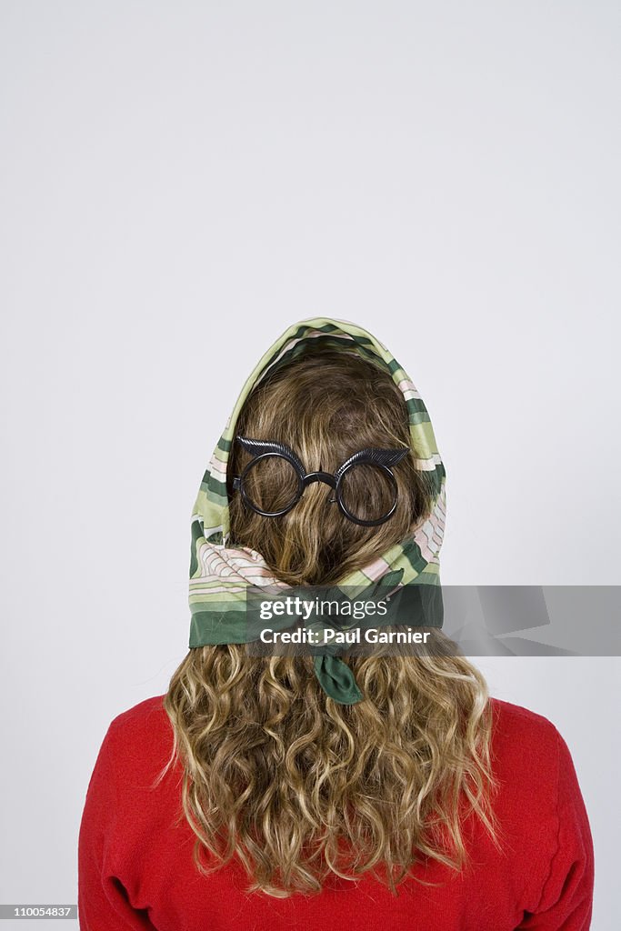 Hair with glasses and scarf