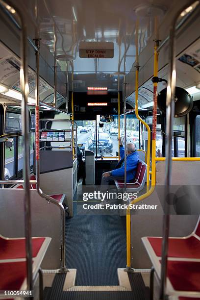 a public bus, interior - san diego people stock pictures, royalty-free photos & images