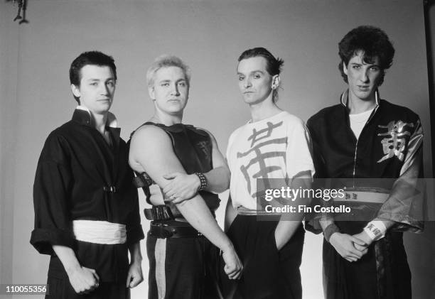 1st FEBRUARY: Huang Chung posed in London in February 1982. Left to Right: Dave Burnard, Darren Costin, Jack Hues, Nick Feldman.