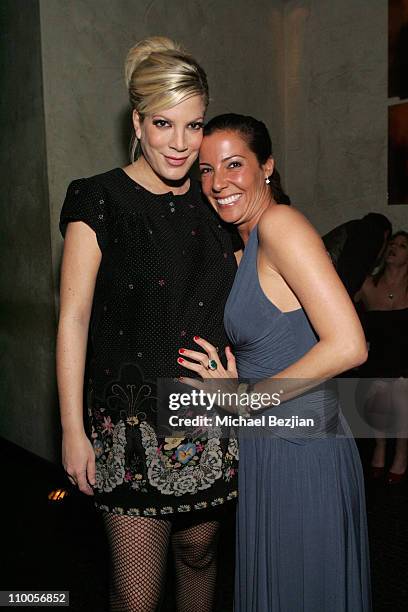 Tori Spelling and Melissa Lemer during Silver Spoon Holiday Party at Dolce - December 18, 2006 at Dolce in West Hollywood, California, United States.