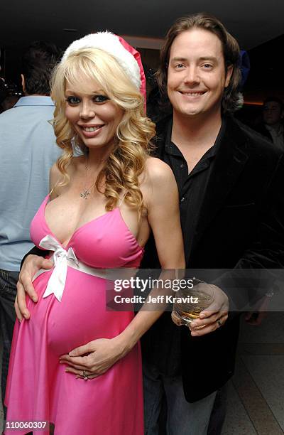 Melissa Cunningham and Jeremy London during 1st Annual Benchwarmer Trading Cards' Holiday Party and Toy Drive at Area in Los Angeles, California,...