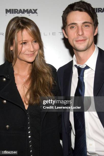 Sophie Dymoke and Matthew Goode during The Lookout New York Premiere - Arrivals at Tribeca Cinemas in New York City, New York, United States.