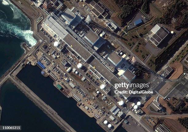 In this satellite view, the Fukushima Dai-ichi Nuclear Power plant is seen on November 21, 2004 in Futaba, Japan. The plant was rocked by two...