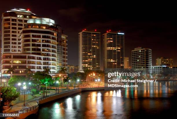 west palm beach skyline - west palm beach stock pictures, royalty-free photos & images