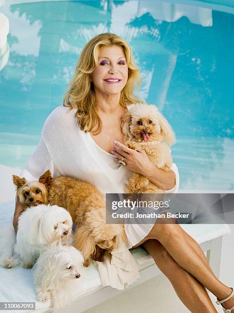 Baroness Carmen von Thyssen is photographed at home for Vanity Fair - Spain on August 24, 2010 in Sant Feliu, Spain.