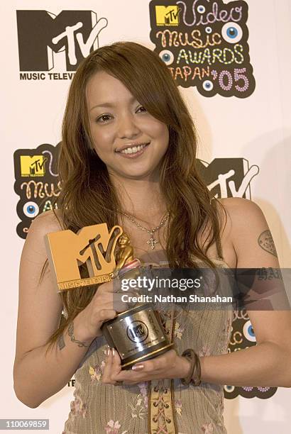 Namie Amuro during MTV Video Music Awards Japan 2005 - Press Room at Tokyo Bay NK Hall in Urayasu, Japan.