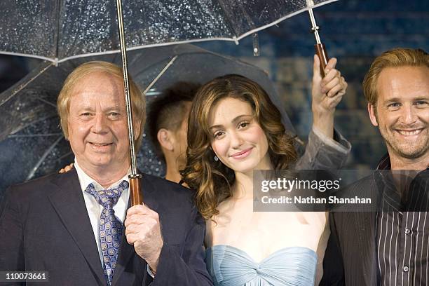 Wolfgang Petersen, Emmy Rossum and Josh Lucas during "Poseidon" Tokyo Premiere at Nippon Budokan in Tokyo, Japan.
