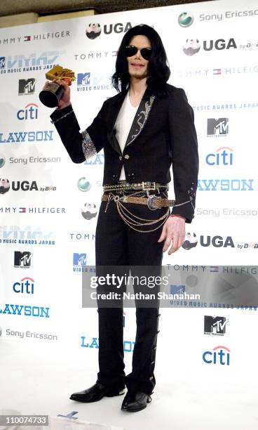 Michael Jackson during MTV Video Music Awards Japan 2006 - Press Room at Yoyogi National Stadium in Tokyo, Japan.