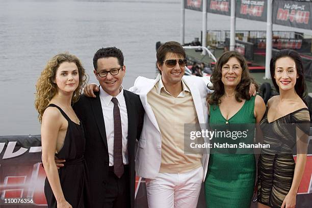 Keri Russell, JJ Abrams, director, Tom Cruise, Paula Wagner, producer and Maggie Q