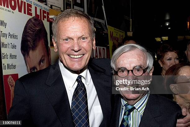 Tab Hunter with author Dominick Dunne during Algonquin Books Launch Party For "Tab Hunter Confidential" at Elaine's in New York.