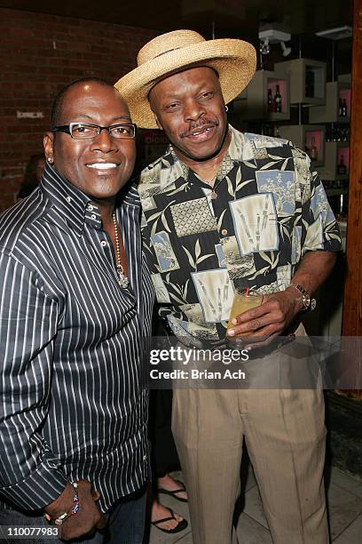 Randy Jackson and Wayne Cobham during Sam Moore Overnight Sensational Listening Party - July 18, 2006 at Pre:Post in New York City, New York, United...