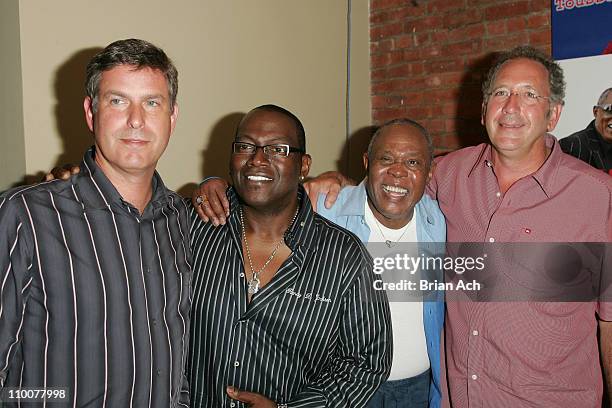 Scott Pascucci of Rhino Records, Randy Jackson, Sam Moore, and John Esposito