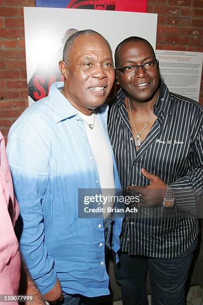 Sam Moore and Randy Jackson during Sam Moore Overnight Sensational Listening Party - July 18, 2006 at Pre:Post in New York City, New York, United...