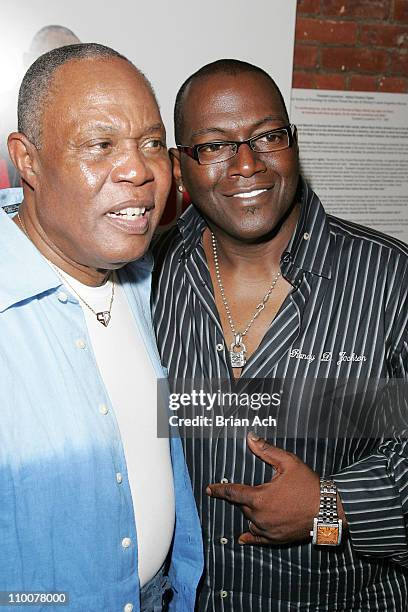Sam Moore and Randy Jackson during Sam Moore Overnight Sensational Listening Party - July 18, 2006 at Pre:Post in New York City, New York, United...