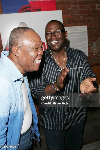 Sam Moore and Randy Jackson during Sam Moore Overnight Sensational Listening Party - July 18, 2006 at Pre:Post in New York City, New York, United...