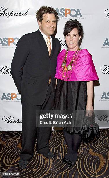 Isaac Mizrahi and Kate Spade during The Tenth Annual ASPCA Bergh Ball - "Tails of Time" at Mandarin Oriental in New York City, New York, United...