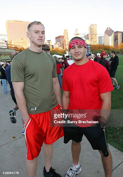 Runners at the Men's Health Urbanathlon on Saturday, October 20, 2007 at Grant Park in Chicago.
