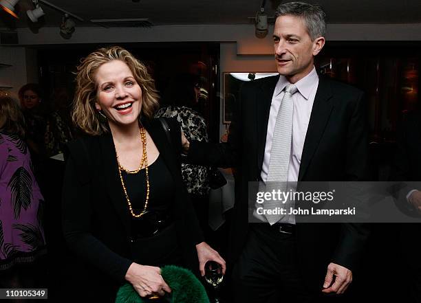 Renee Fleming and Tim Jessell attend the 27th annual Evening of Readings Pre-Gala kick-off at Michael's Restaurant on March 14, 2011 in New York City.