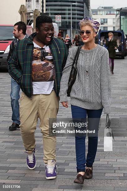 Paige Richardson and Katie Waissel sighting in Brighton on March 15, 2011 in Brighton, England.