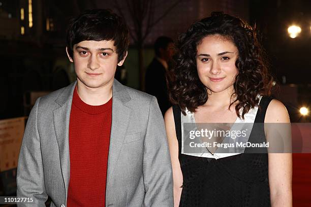 Yasmin Paige and Craig Roberts attend the UK premiere of 'Submarine' held at The BFI Southbank on March 15, 2011 in London, England.