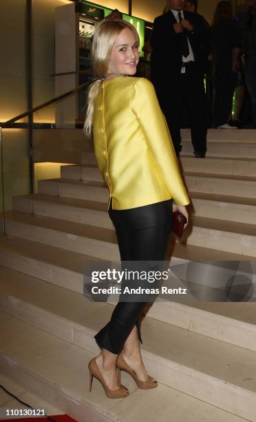 Esther Seibt attends the 'Deutscher Hoerfilmpreis 2011' at the Atrium Deutsche Bank on March 15, 2011 in Berlin, Germany.