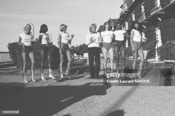 Claude Francois with Les Flechettes at Deauville Festival in France on September 6, 1979.