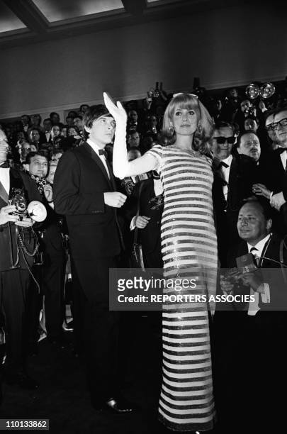 Catherine Deneuve and David Bailey at Cannes Film Festival on May 5th,1966.