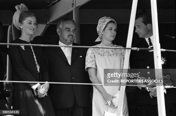 Albert and Paola of Belgium with Grace and Rainier of Monaco on June 14th,1966.