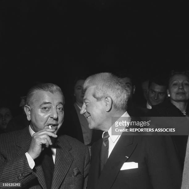 Jean Gabin and Jacques Prevert in 1950.