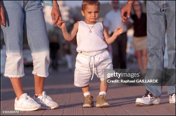 Gwilherm, five year old, went out for a stroll with his parents on Nice's Promenade des Anglais - This child is the only case known in France...
