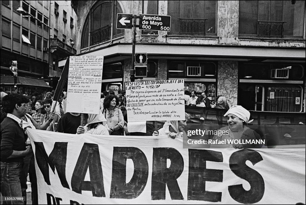 Demonstration of "Crazy in May" in Buenos Aires, Argentina on March 24, 1986.