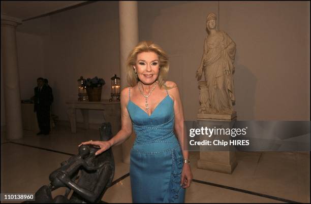 Marianna Vardinoyannis at Jean Michel Jarre performs in Akropolis in Athens, Greece on June 20, 2001.