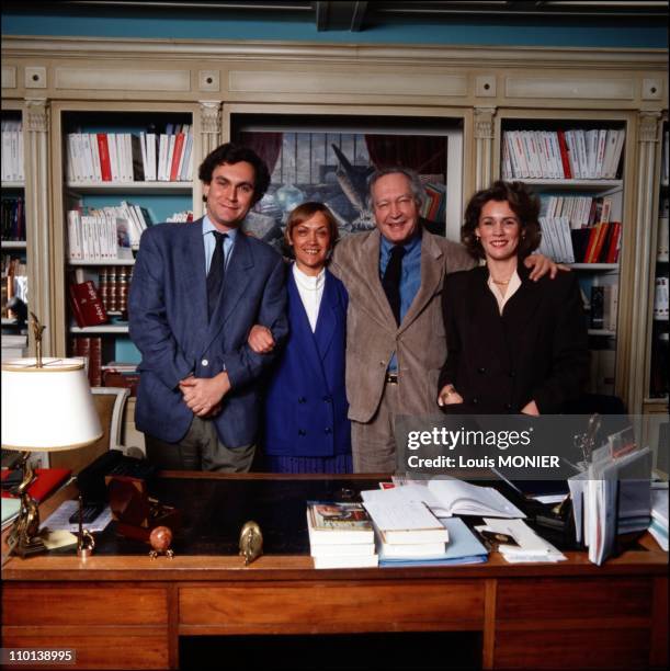 Different personalities - Anne Carriere, Robert, Isabelle and Laurent Laffont in France on July 10, 2001.