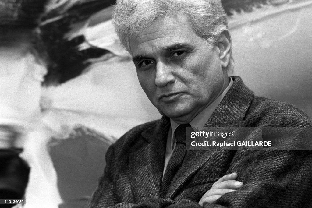 Portraits : J. Derrida in Paris, France on March 14, 1986.