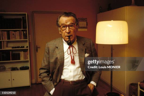 The writer Georges Simenon in France on October 1981.