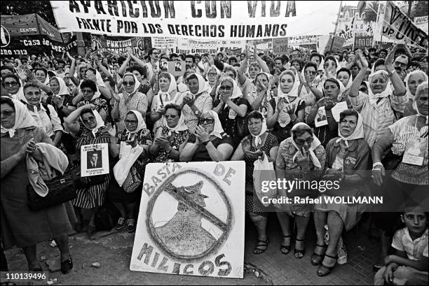 Mothers of Plaza de Mayo in Buenos Aires, Argentina on December 3, 1986.