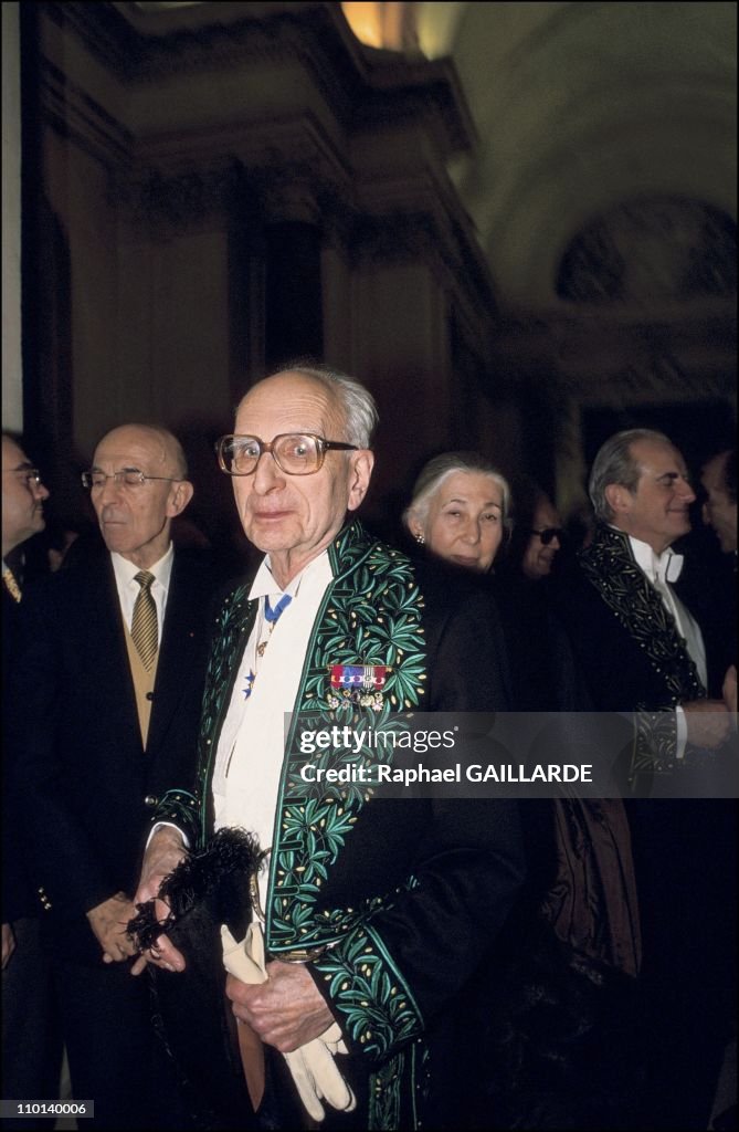Jacques Laurent French academy reception in Paris, France on March 5, 1987.