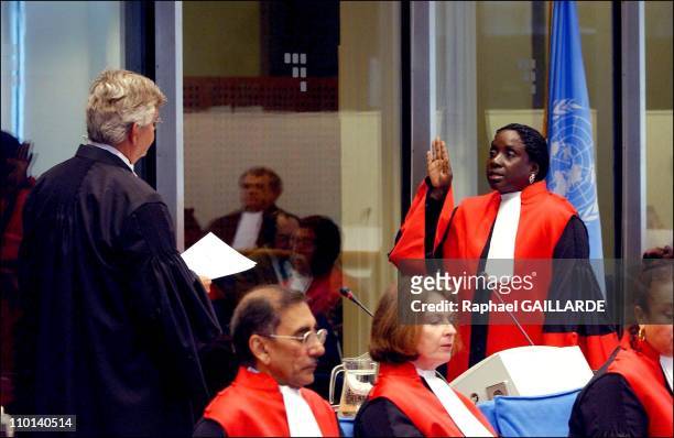 New judges are appointed at the ICTY in The Hague, Netherlands on September 06, 2001 - In the photo: Fatoumata Diarra .