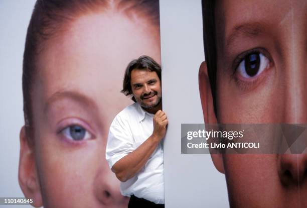 Luciano Benetton and Oliviero Toscani at the studio in Italy in August, 1997.