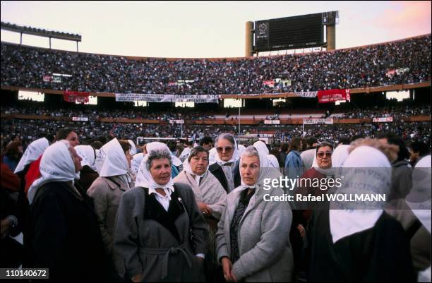 Mothers of "Plaza de Mayo" at Amnesty International Concert in Buenos Aires, Argentina on October 15, 1988.