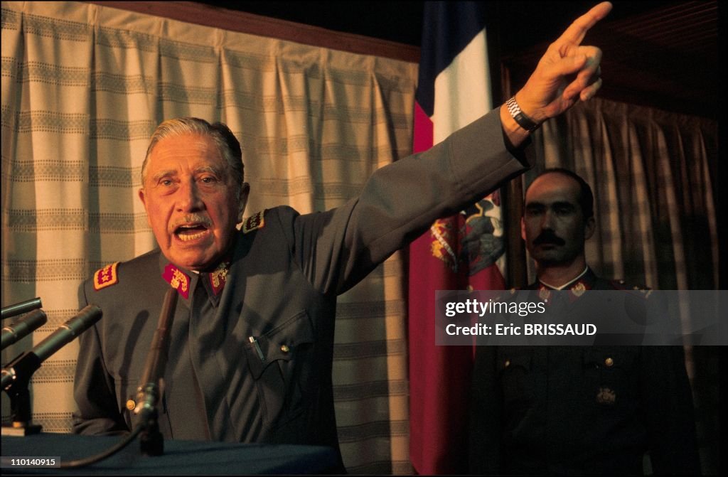 Augusto Pinochet in Chile on May 1, 1987.