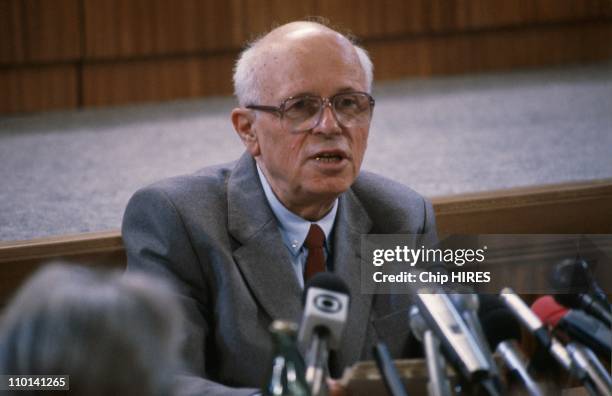 Press conference of Andrei Sakharov in Moscow, Russia on March 6, 1980.